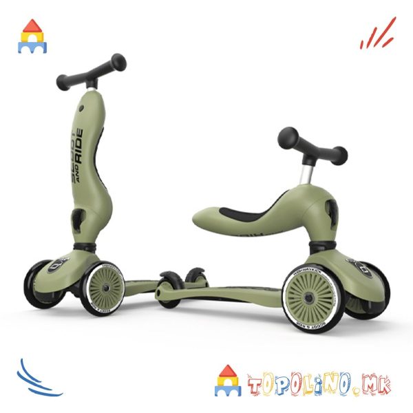 Тротинет Highwaykick 1 Olive - Scoot & Ride Голем Есенски Попуст