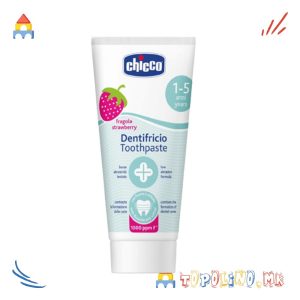 Паста За Заби Јагода Со Флуор 1000 ppm F- 50мл 1-5г - Chicco