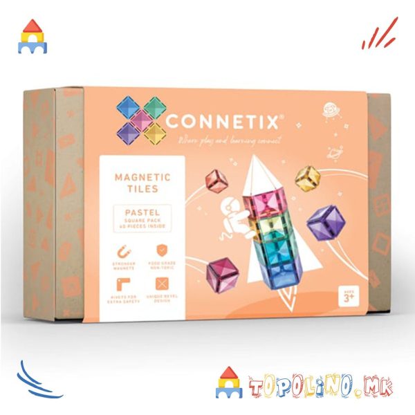 Играчка Pastel Square Pack 40 PC - Connetix