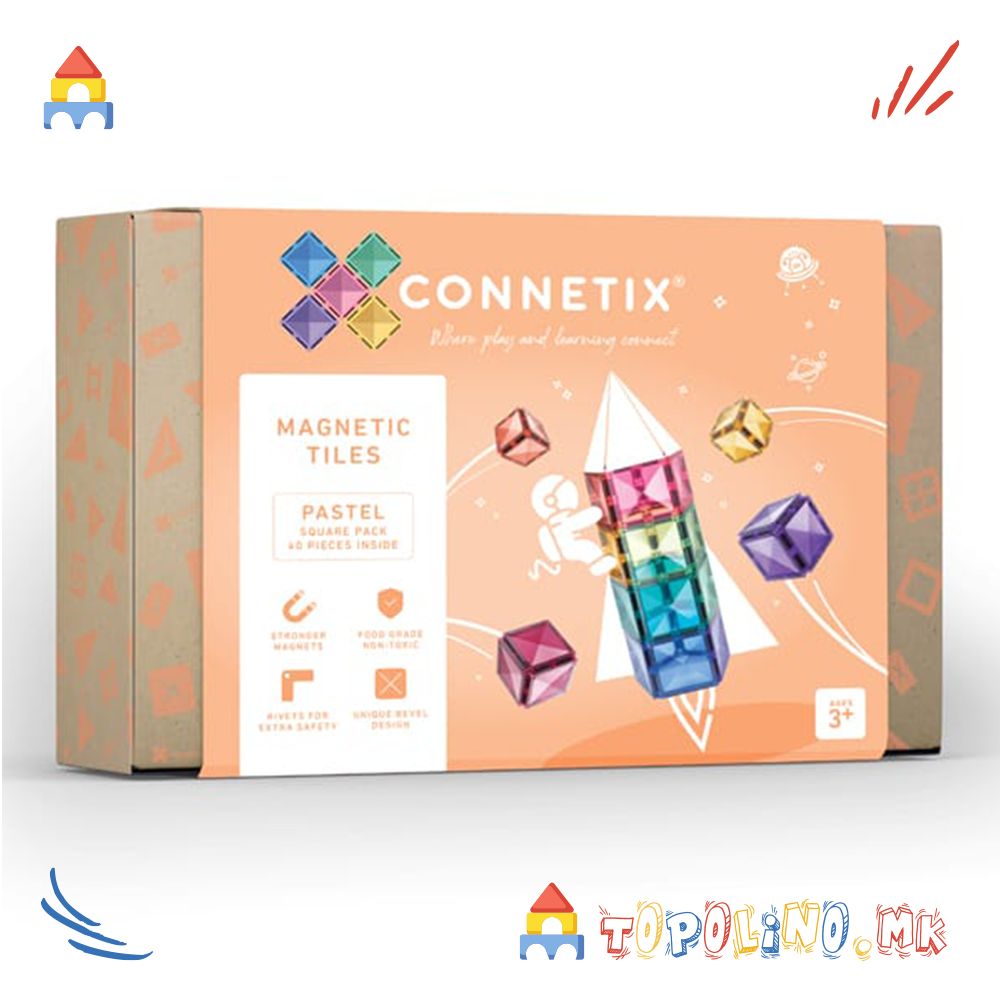 Играчка Pastel Square Pack 40 PC - Connetix