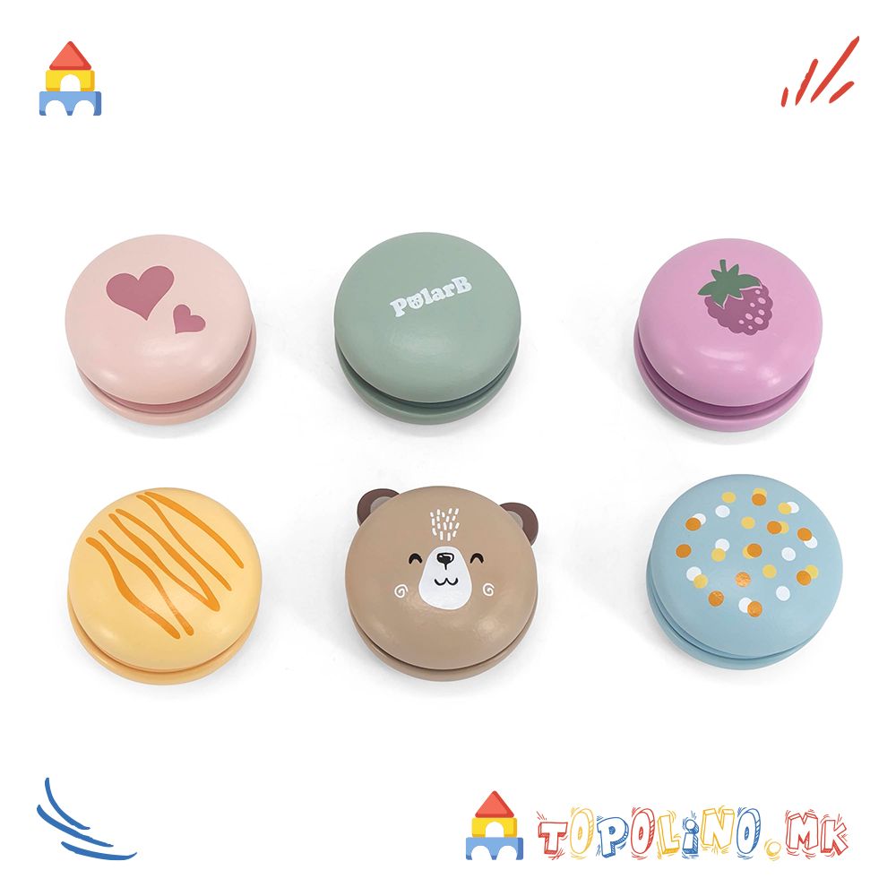 Дрвена Играчка Macarons 6 во 1 - PolarB