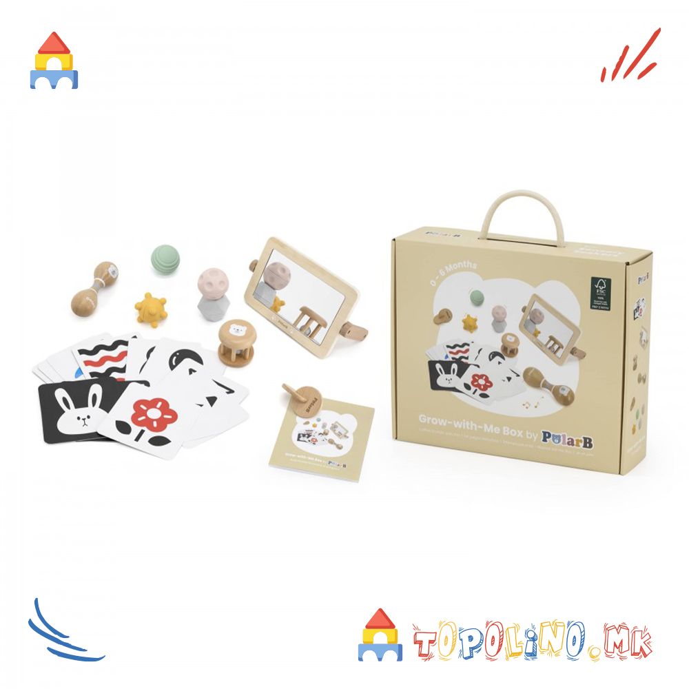 Дрвена Играчка Сет Расти со Мене - Сензорни Истражувачи - PolarB