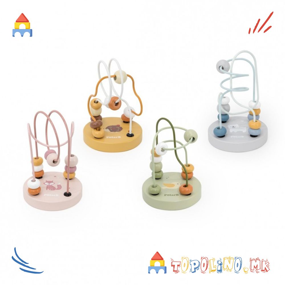 Дрвена Играчка Спирална Патека со Топчиња - PolarB