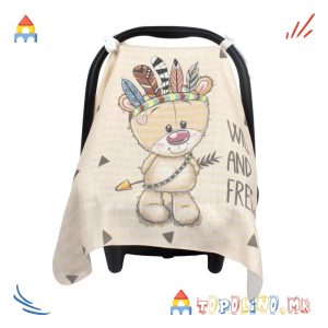 Прекривка за Седиште за Автомобил Muslin Bear - Sevi Bebe