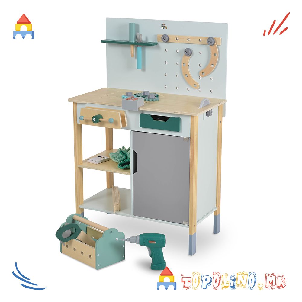 Дрвена Работилница со Алат - Moni Toys