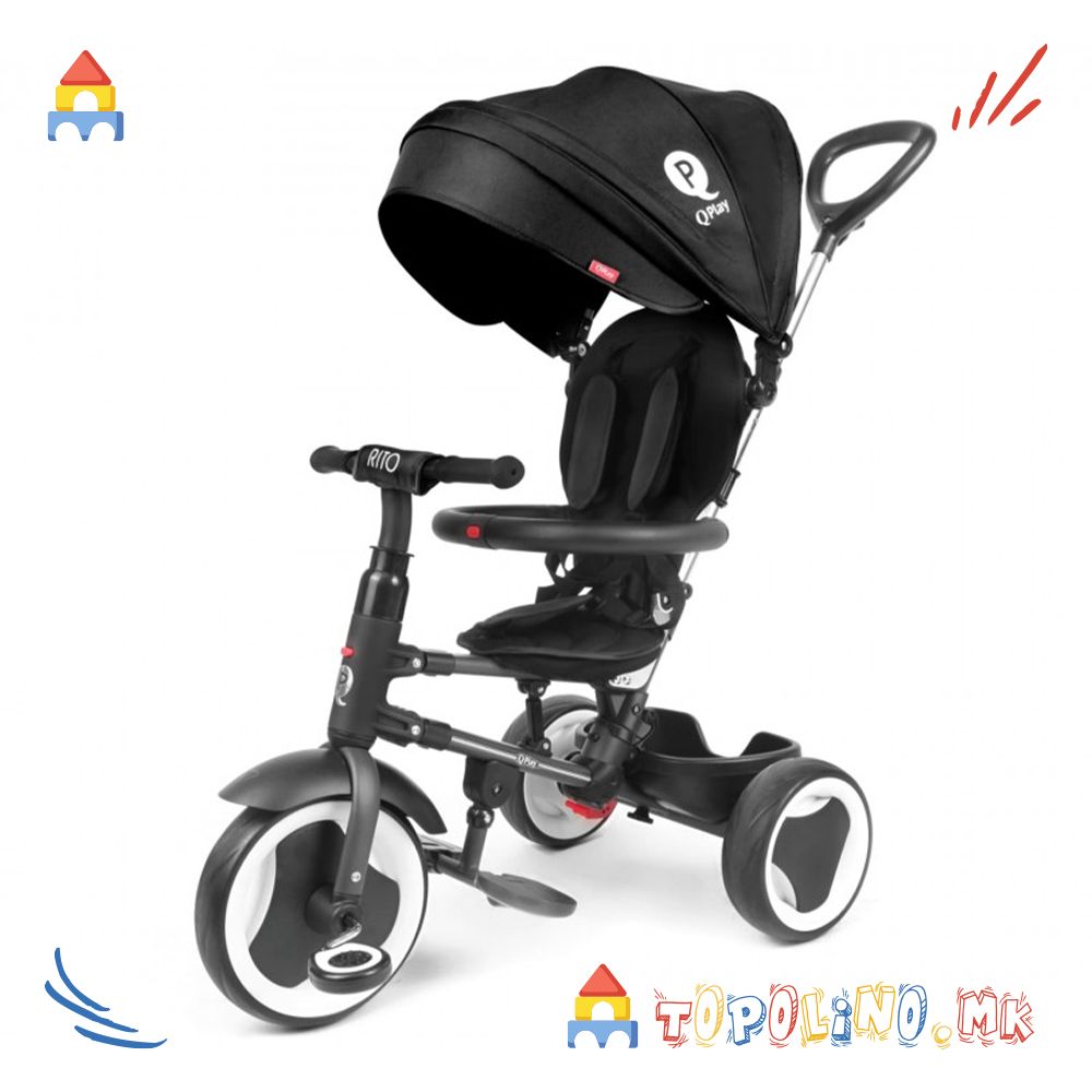 Трицикл Rito S380 Black - QPlay Голем Есенски Попуст