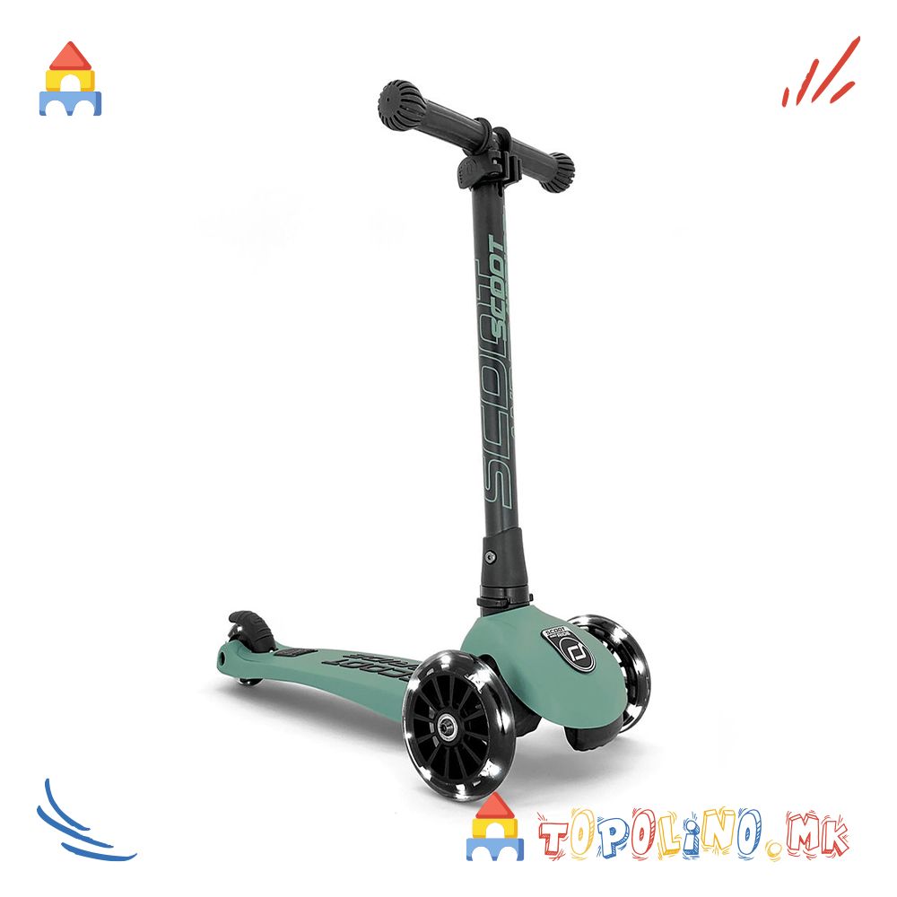 Тротинет Highwaykick 3 Led Forest - Scoot & Ride