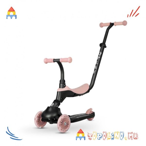 Тротинет Sema Evo 5 во 1 Pink - QPlay Голем Есенски Попуст