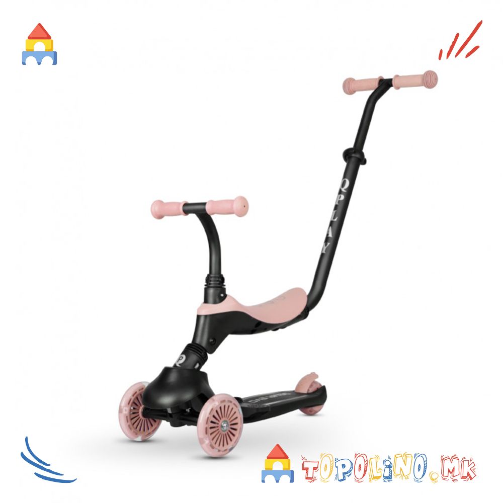 Тротинет Sema Evo 5 во 1 Pink - QPlay Голем Есенски Попуст