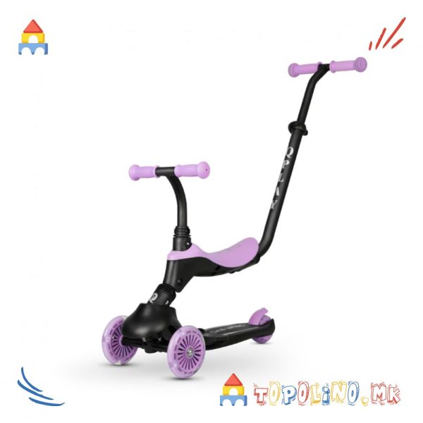 Тротинет Sema Evo 5 во 1 Purple - QPlay Голем Есенски Попуст