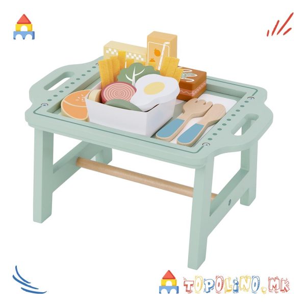 Дрвена Играчка Сет за Храна - Tooky Toy