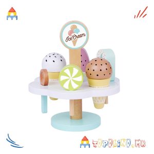 Дрвена Играчка Сет за Сладолед - Tooky Toy