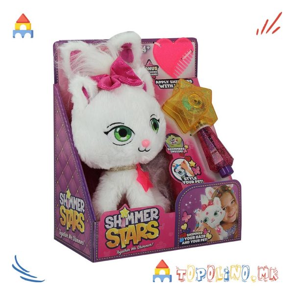 Плишана Mачка со Додатоци Jelly Bean - Shimmer Stars