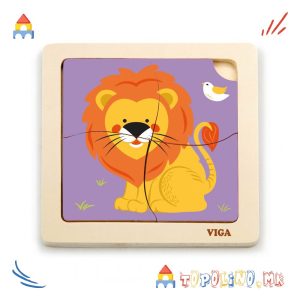 Дрвена Играчка Сложувалка Лав - Viga