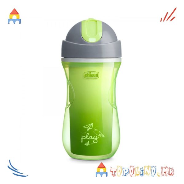 Чаша Со Цевче Пластична 14м+ Неутрал Sport Cup Зелена - Chicco