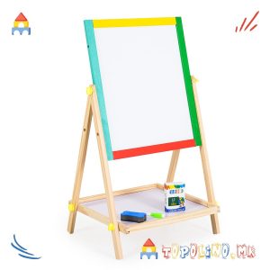 Дрвена Табла за Пишување 2 во 1 - Moni Toys - Голем Попуст