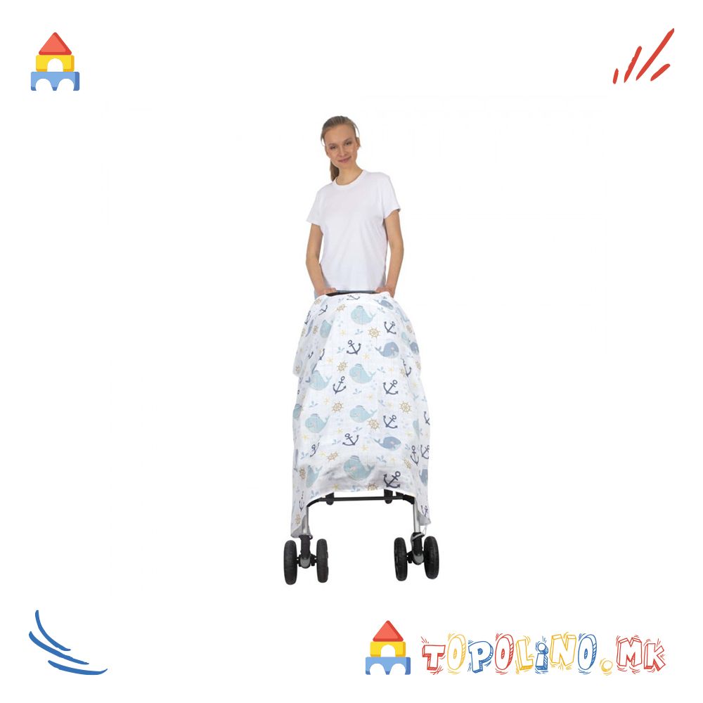 Прекривка За Количка Muslin Fish - Sevi Bebe