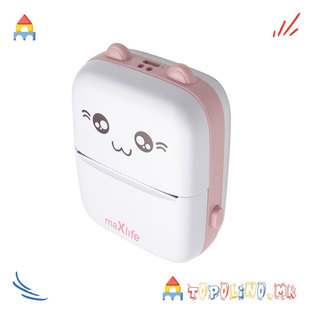 Thermal Printer Maxlife MXTP-100 Bluetooth Pink