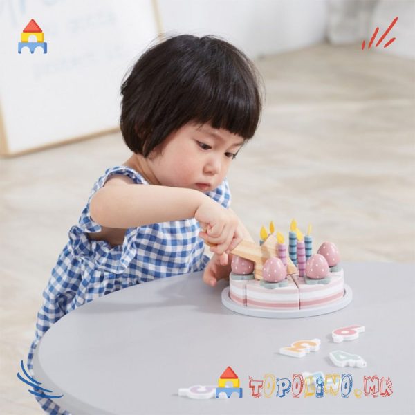 Дрвена Играчка Роденденска Торта - PolarB