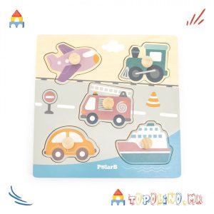 Дрвена Играчка Сложувалка Транспорт - PolarB