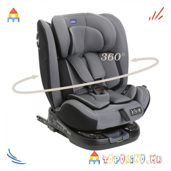 Седиште за Автомобил Unico Evo I-S Grey Black 40-150см - Chicco