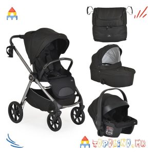 Количка Unique 3 во 1 Black Carbon - Cangaroo