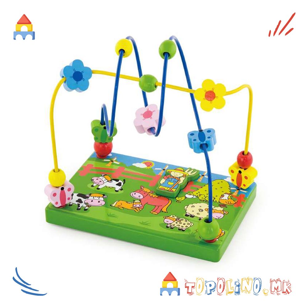 Дрвена Играчка Фарма Wire Beads - Viga