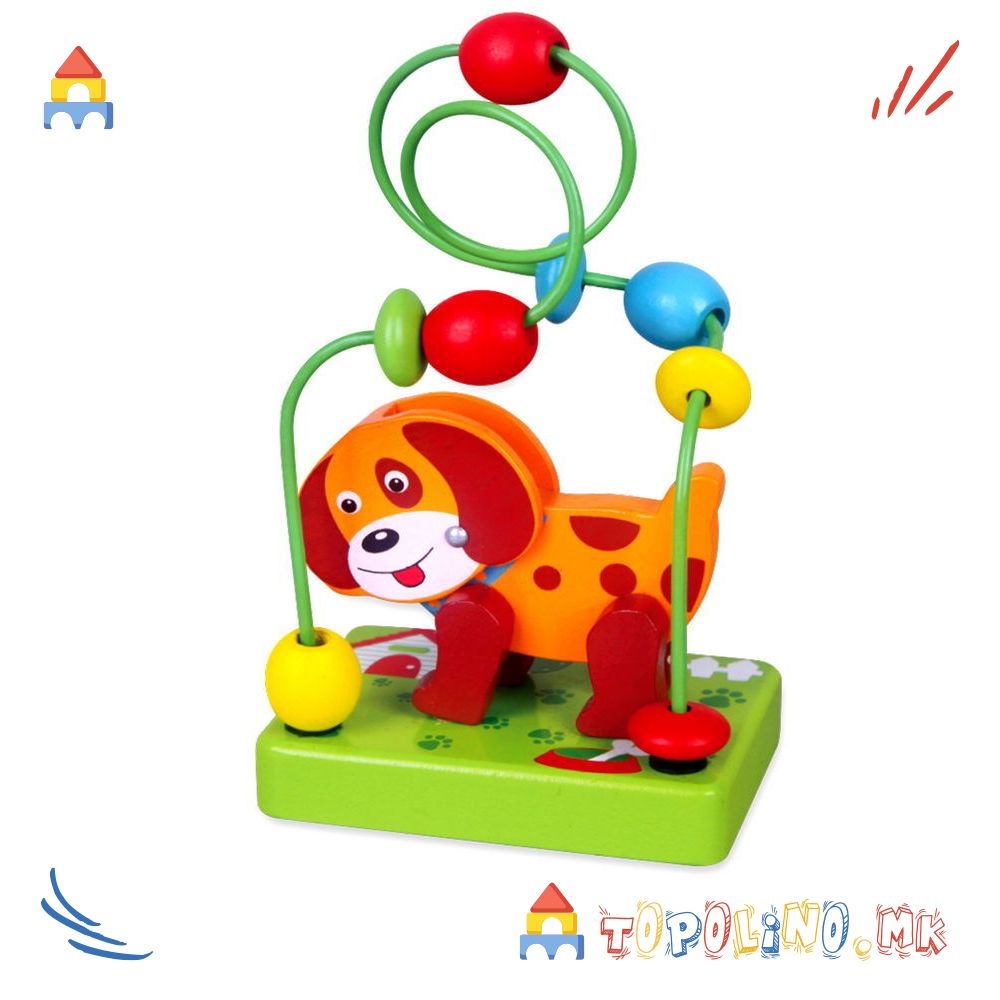 Дрвена Играчка Куче Mini Wire Beads - Viga