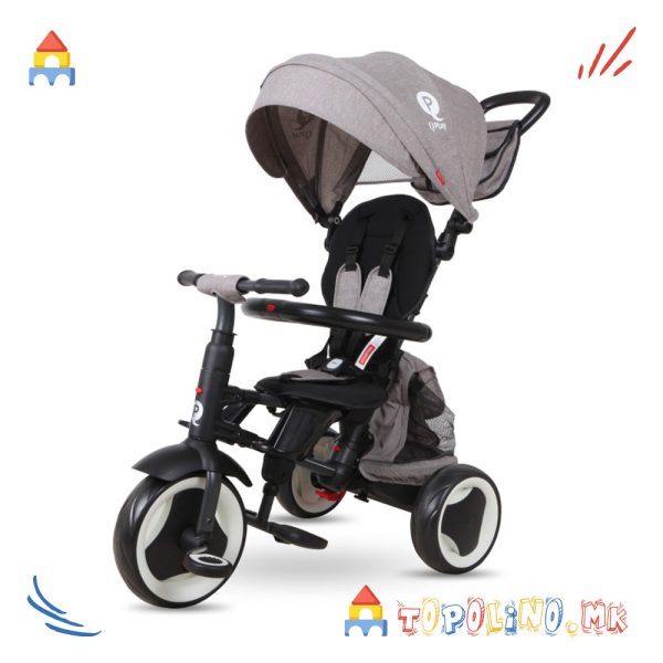 Трицикл Rito Plus S380-8 Cool Grey Link Brake - QPlay Голем Есенски Попуст