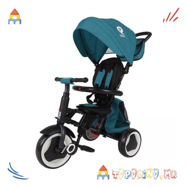 Трицикл Rito Plus S380-8 Green Blue Link Brake - QPlay Голем Есенски Попуст (САМО ONLINE)