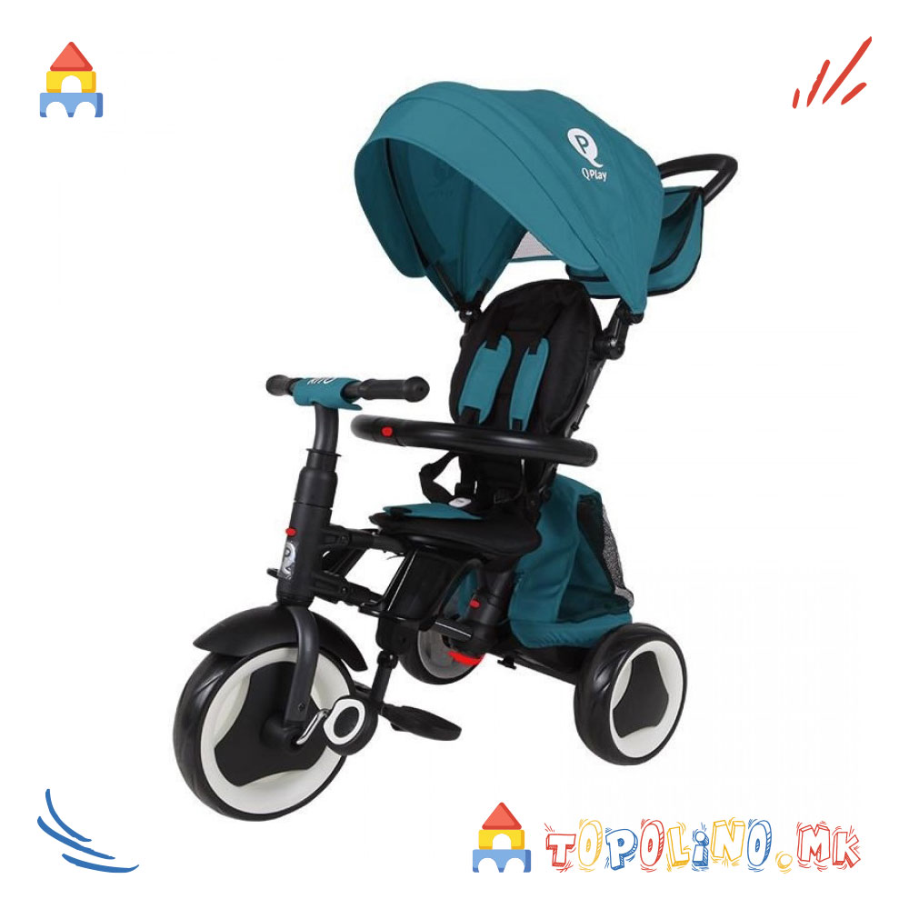 Трицикл Rito Plus S380-8 Green Blue Link Brake - QPlay Голем Есенски Попуст (САМО ONLINE)