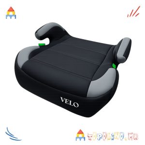 Седиште Booster Isofix Црно Сиво - Velo